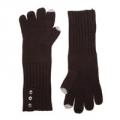 CALVIN KLEIN Black Touch Gloves with Buttons