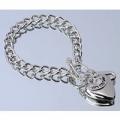 COUTURE Style Bracelet Pave Heart Starter Silver