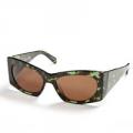 CYNTHIA ROWLEY Handmade Geometric Green Frame Sunglasses