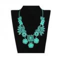 Choker Bib Necklace in Seaform Green