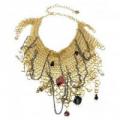 Disney Couture Snow White Multi-Chain Necklace Gold 