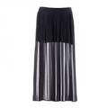 Half Sheer Chiffon Skirt