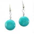 Hippie Chic Trendy Turquoise Nugget Drop Earrings