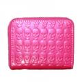 Hot Pink Skull Small Zip Wallet