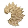 Huge Leaf Ear Cuff in gold
