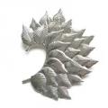 Huge Leaf Ear Cuff in silver