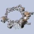 Couture Style Charm Bracelet Silver
