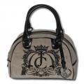 JUICY COUTURE Grey Bowling Bag Velour Handbag