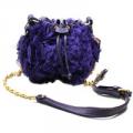 JUICY COUTURE Pouchette Purple Chiffon Bag
