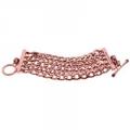 Juicy Couture Dreaming in Color Multi Chain Toggle Bracelet in Pink