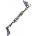 JUICY COUTURE War Of Love Blue Ribbon & Chain Bracelet