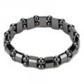 Ladies Hematite Black Pearl Magnetic Stretch Health Bracelet