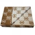MICHAEL Michael Kors Camel And Cream Wool 'MK' Reversible Scarf