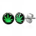 Marijuana Stud Earrings