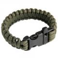 Paracord Survival Rescue Bracelet with Whistle Buckle (Olive Green)