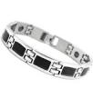 South Korean Titanium Steel Black Fiber Magnetic Health Bracelet