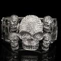 Skulls Bangle In Silver
