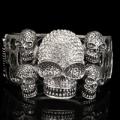 Skulls Bangle In Silver