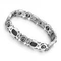 South Korean Titanium Black Fiber Mosaic Magnetic Health Bracelet