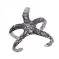 Silver Starfish Cuff Bracelet