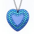 TARINA TARANTINO Lucite Electric Heart Necklace in Blue