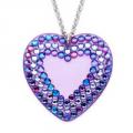 TARINA TARANTINO Lucite Electric Heart Necklace in Purple