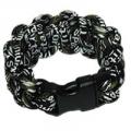 Paracord Style Titanium Bracelet - Camo Black