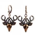 Deer Head Drop Earrings
