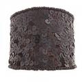 ZAD Wide Black Sequin Cuff Bracelet