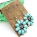 Lucky Brand Turquoise Flower Earrings