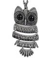 Hinged Owl Pendant In Silver
