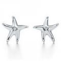 Silver Starfish Stud Earrings