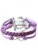 Anchor & Infinity Purple Braided Bracelet