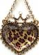 BETSEY JOHNSON Leopard Crown Heart Drop Earrings 1
