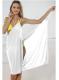 White Open Back Cover up Beach Dress 2