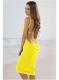 Yellow Open Back Cover up Beach Dress
