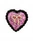 Betsey Johnson Glitter Heart Bow Stud Earrings 1