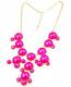 Bubble Bib Necklace in Pearl Hot Pink 1