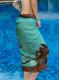 Coffee Teal Sarong Beach Cover up 2