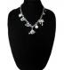 Couture Style Charm Necklace Silver 1