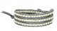 Handmade Trendy Howlite Stone Bead Wrap Bracelet in Grey