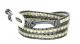 Handmade Trendy Howlite Stone Bead Wrap Bracelet in Grey 1