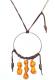 Hippie Chic Trendy Dream Hoop Necklace with orange nuggets 1