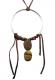 Hippie Chic Trendy Dream Hoop Necklace with brown nuggets 1