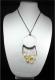 Hippie Chic Trendy Dream Hoop Necklace with clear yellow nuggets
