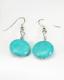 Hippie Chic Trendy Turquoise Nugget Drop Earrings 1