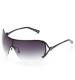 KENNETH COLE NEW YORK Rimless Shield Sunglasses (Black)
