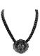 Lion Head Gun Metal Pendant Necklace