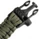 Paracord Survival Rescue Bracelet with Whistle Buckle (Olive Green) 2