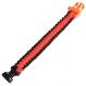 Paracord Survival Rescue Bracelet with Whistle Buckle (Orange Black) 1
